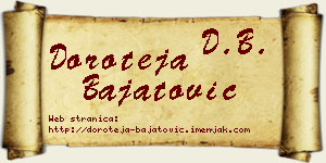 Doroteja Bajatović vizit kartica